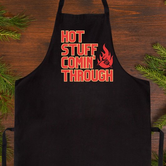 ホット物コミンスルーバーベおもしろいークパパ エプロン