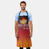 ホット物来ズスルーおもしろいシェフ&カスタム エプロン (着用した状態)