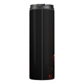 ホット物燃える炎ブラックカスタマイズ可能 タンブラー (裏面)