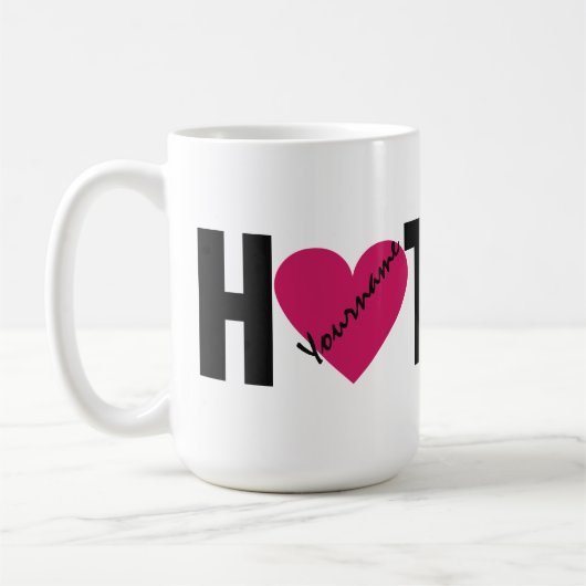 「ホット物」のカスタムマグ マグカップ (左)