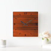 ホット白熱［赤熱］光を放つ物 スクエア壁時計 (ホーム)