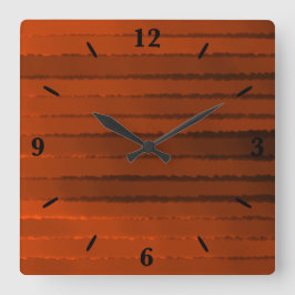 ホット白熱［赤熱］光を放つ物 スクエア壁時計