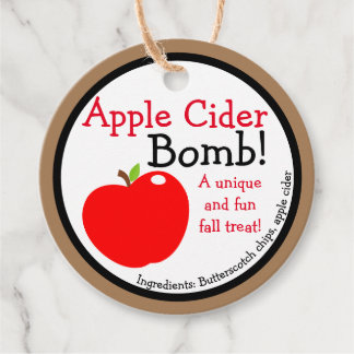 ホット秋ドリンク | Apple Cider Bombラベル フェイバータグ