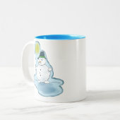 ホット雪だるまマグ ツートーンマグカップ (正面左)