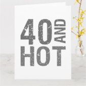 ホット40歳の誕生日 カード (黄色い花)