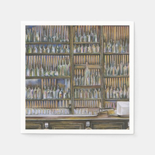 ホット、ただし移動しない スタンダードカクテルナプキン (正面)