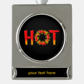 ホット シルバープレートバナーオーナメント (正面)