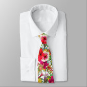 ホット・トロピカル・開花・パターン ネクタイ (タイ)