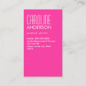 ホット·ピンク·ファッションの個人ガーリープロファイル 名刺 (裏面)