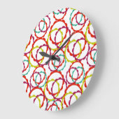 ホット&ブライトリングや輪パターン ラージ壁時計 (傾斜)
