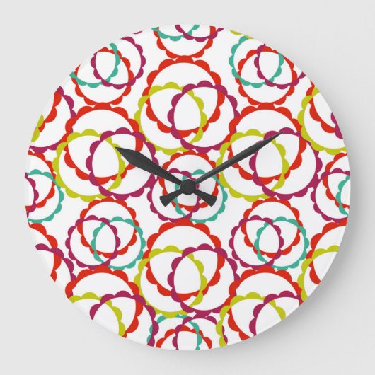ホット&ブライトリングや輪パターン ラージ壁時計 (正面)