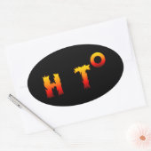 ホット |地球温暖化 楕円形シール (封筒)