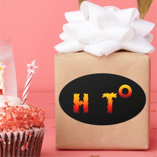 ホット |地球温暖化 楕円形シール (パーティー)