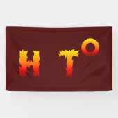 ホット |地球温暖化 横断幕 (横)