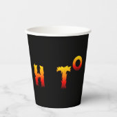 ホット |地球温暖化 紙コップ (正面)