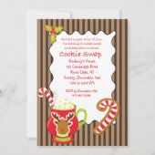 ホットCocoおよびCookies Cookie Swap/Exchange招待状 招待状 (正面)