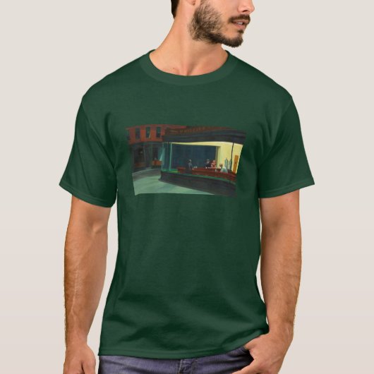 ホッパーの夜更かし Tシャツ (正面)