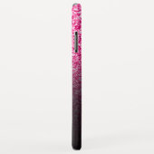 ホッパーソナライズされたトガーリーピンクグリッターブラックグラデーション Case-Mate iPhoneケース (裏面/右)