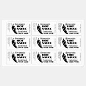 ホッパーソナライズされたトソース自家製ブラックアンドホワイト ラベル (シート)