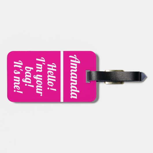 ホッパーソナライズされたトピガーリーッおもしろいクの荷物タグ ラゲッジタグ (裏面横)