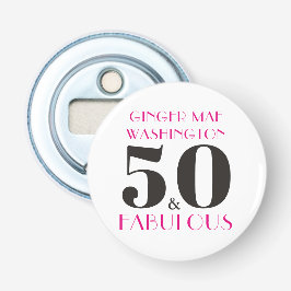 ホッパーソナライズされたトピンク50と素晴らしい誕生日 栓抜き