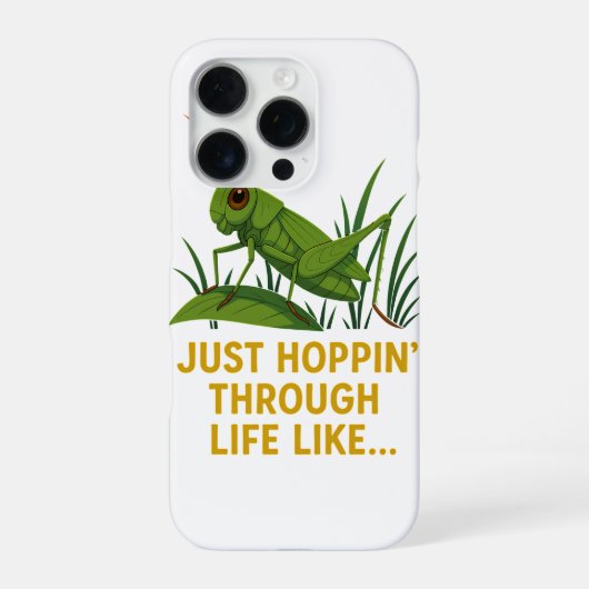 『ホッピンおもしろいバッタの術』 iPhoneケース (裏面)