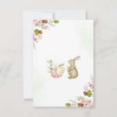 ホッピングインおもしろいイースターバニー誕生日 招待状 (裏面)