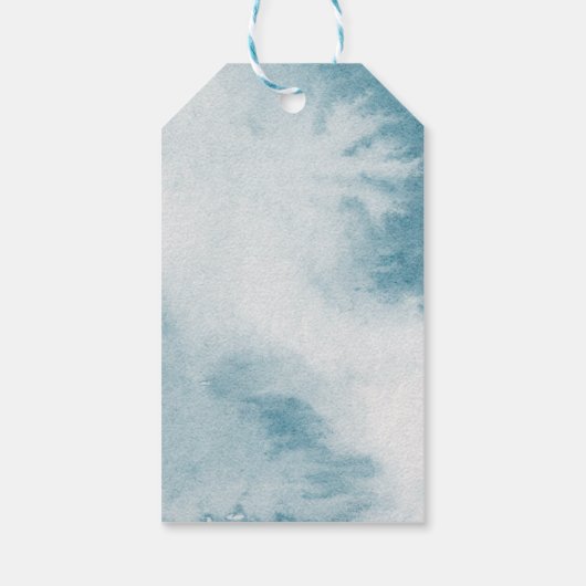 ホッピングバニー感謝してい男の子のバニーシャワー ギフトタグ (裏面)