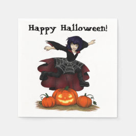 ホッピングヘイゼルのハロウィンパーティー用ナプキン スタンダードカクテルナプキン