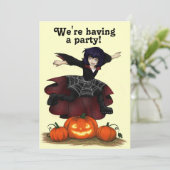 ホッピングヘイゼルハローウィンパーティ招待状 招待状 (スタンド正面)