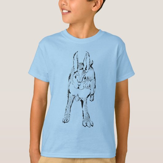 ホッピングワイルドウサギ Tシャツ (正面)