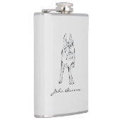 ホッピングワイルドラビット/名パーソナライズされた前 フラスク (右)