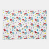 ホッピーなカエルのアイテムのパターン キッチンタオル (横)