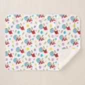 ホッピーなカエルのアイテムのパターン シェルパブランケット (正面(横))