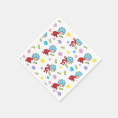 ホッピーなカエルのアイテムのパターン スタンダードカクテルナプキン (角)