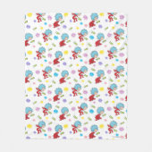 ホッピーなカエルのアイテムのパターン フリースブランケット (正面)