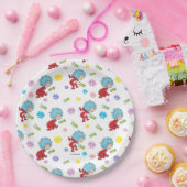 ホッピーなカエルのアイテムのパターン ペーパープレート (パーティー)