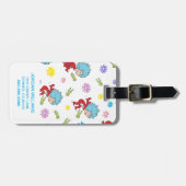 ホッピーなカエルのアイテムのパターン ラゲッジタグ (正面横)