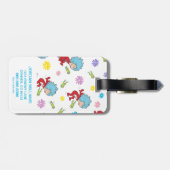 ホッピーなカエルのアイテムのパターン ラゲッジタグ (裏面横)