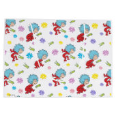 ホッピーなカエルのアイテムのパターン ラージペーパーバッグ (裏面)