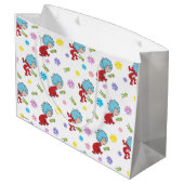 ホッピーなカエルのアイテムのパターン ラージペーパーバッグ (裏面アングル)