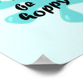 ホッピーなカエルの子供のポスおもしろいターを心配しない ポスター (角)