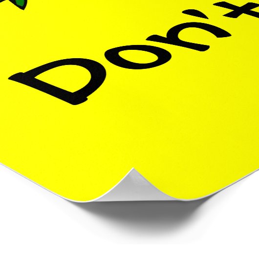 ホッピーなフロギーの愛のポスターイエローを心配しない ポスター (角)