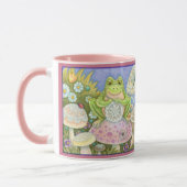 ホッピーなホームカエルのマグカップを作る*ピンク マグカップ (左)
