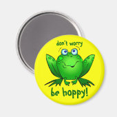 ホッピーな黄色の磁石になる心配がないグリーンカエル マグネット (正面/裏面)