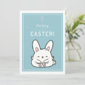 ホッピーのイースターかわいいなベビーバニーかわいいおもしろい動物 シーズンカード (スタンド正面)