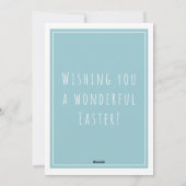 ホッピーのイースターかわいいなベビーバニーかわいいおもしろい動物 シーズンカード (裏面)