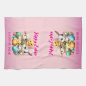 ホッピーのイースターキュートなバニー絵を描チックラムズ卵 キッチンタオル (横)