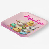 ホッピーのイースターキュートなバニー絵を描チックラムズ卵 ペーパープレート (傾斜あり)