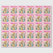 ホッピーのイースターキュートなバニー絵を描チックラムズ卵 ラッピングペーパー (フラット)